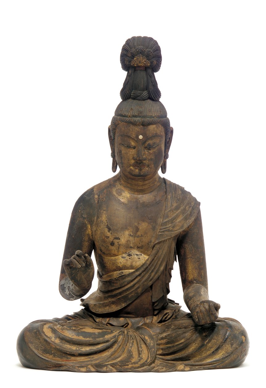 菩萨时代的菩萨，13世纪初（木材与漆，金，铜和水晶） 作者 凯井