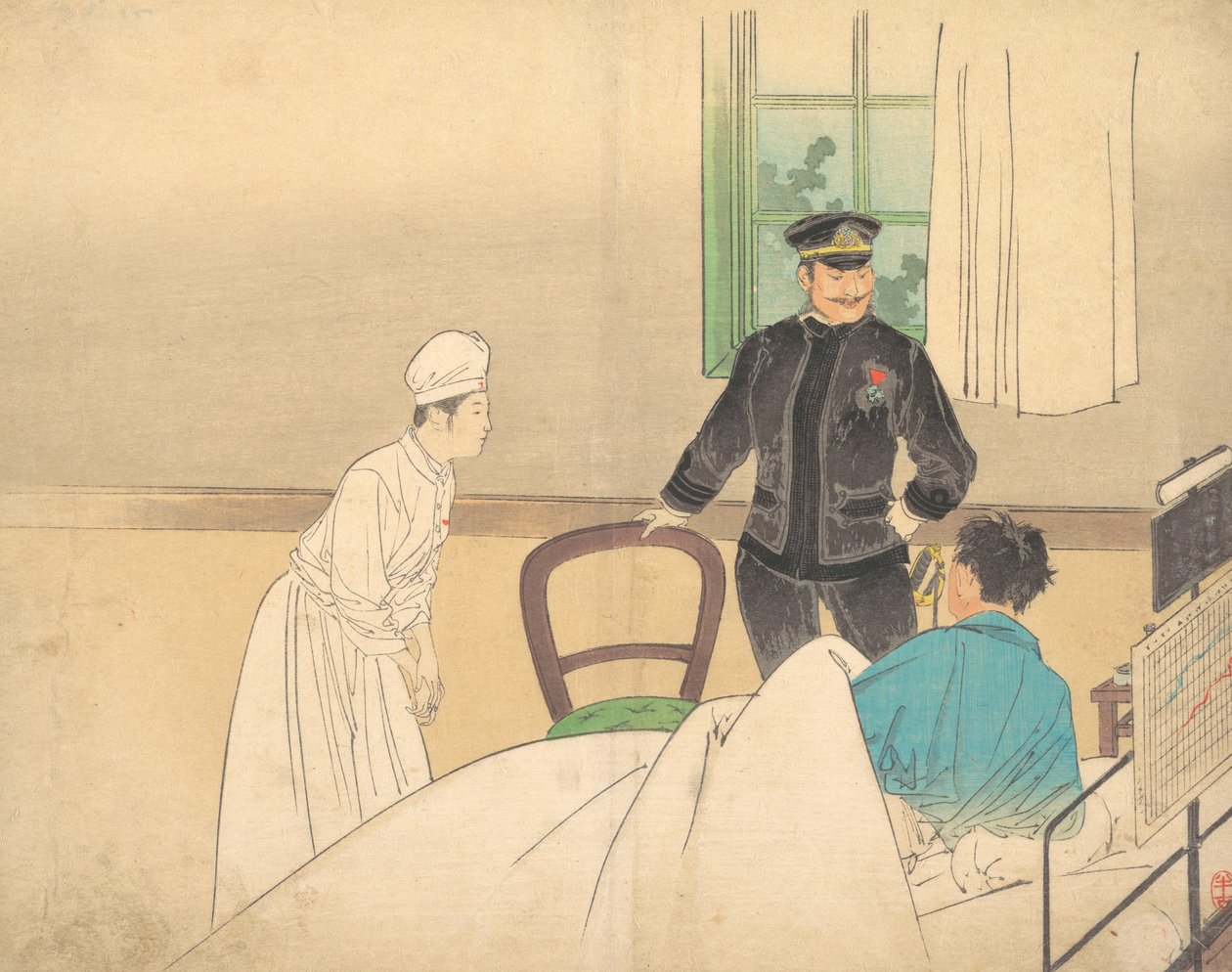 鱼雷军官Suirai shikan, ca.1900. 作者 鹿田汉子