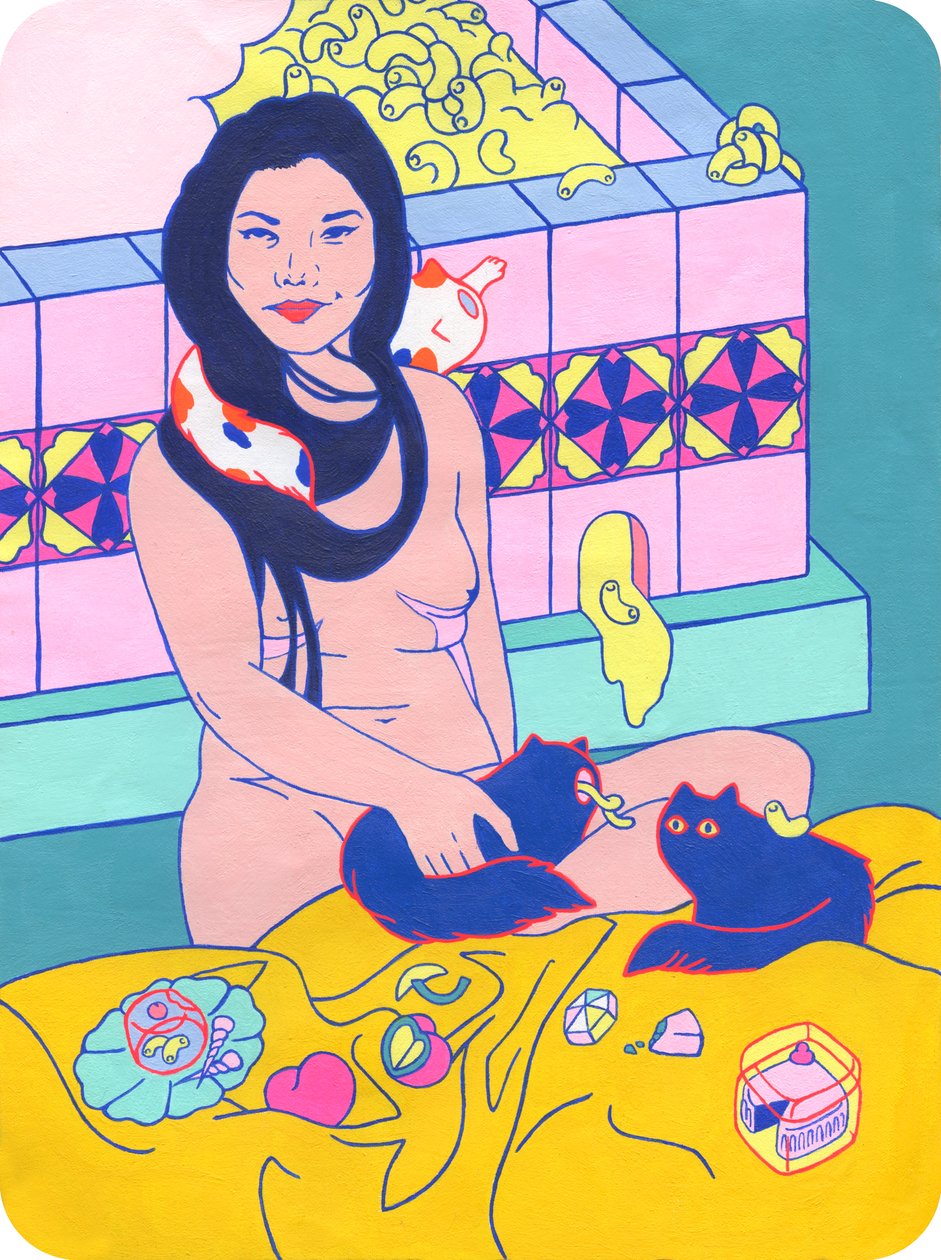 Mac Bath，2019（棉布上的丙烯颜料） 作者 来了