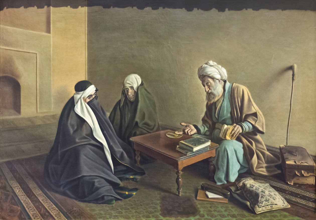 算命先生，Kamal-ol-Molk，布面油画，美术博物馆，萨德阿巴德博物馆大楼，德黑兰，伊朗 作者 卡迈勒·莫尔克