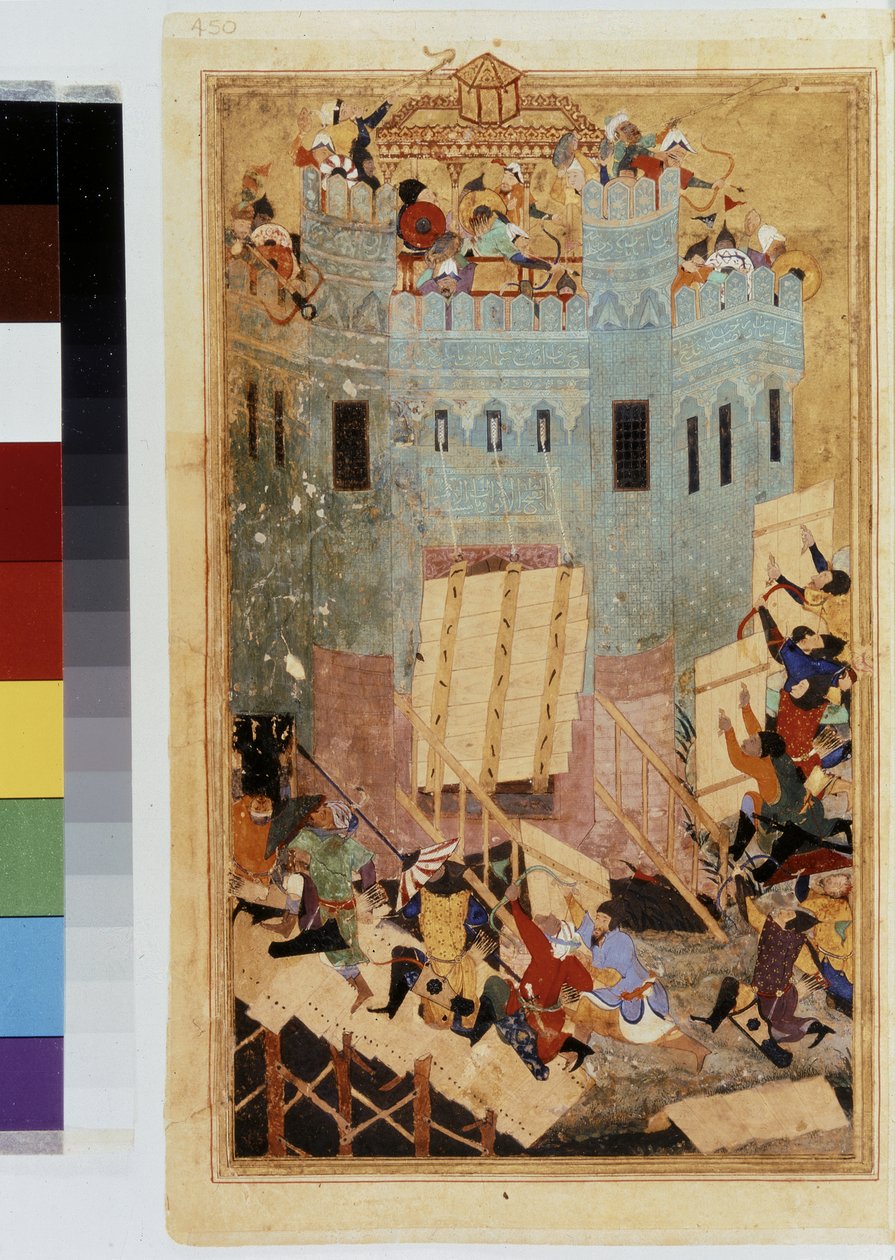 帖木儿（Tamerlane）：1402年，帖木儿围攻士麦那的住院医师城堡 作者 卡迈勒·乌丁·贝赫扎德