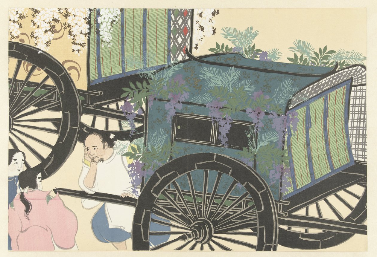 紫藤，1909年（木版画） 作者 神坂积家