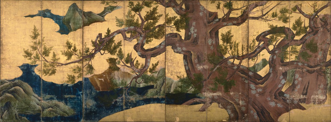 柏树屏风 作者 鹿野英德