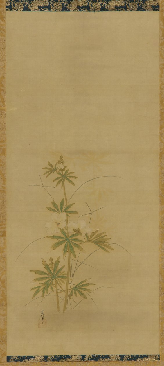 Aibika是一套的一部分，江户时期，17世纪中期至18世纪初。 作者 鹿野洋牧常信