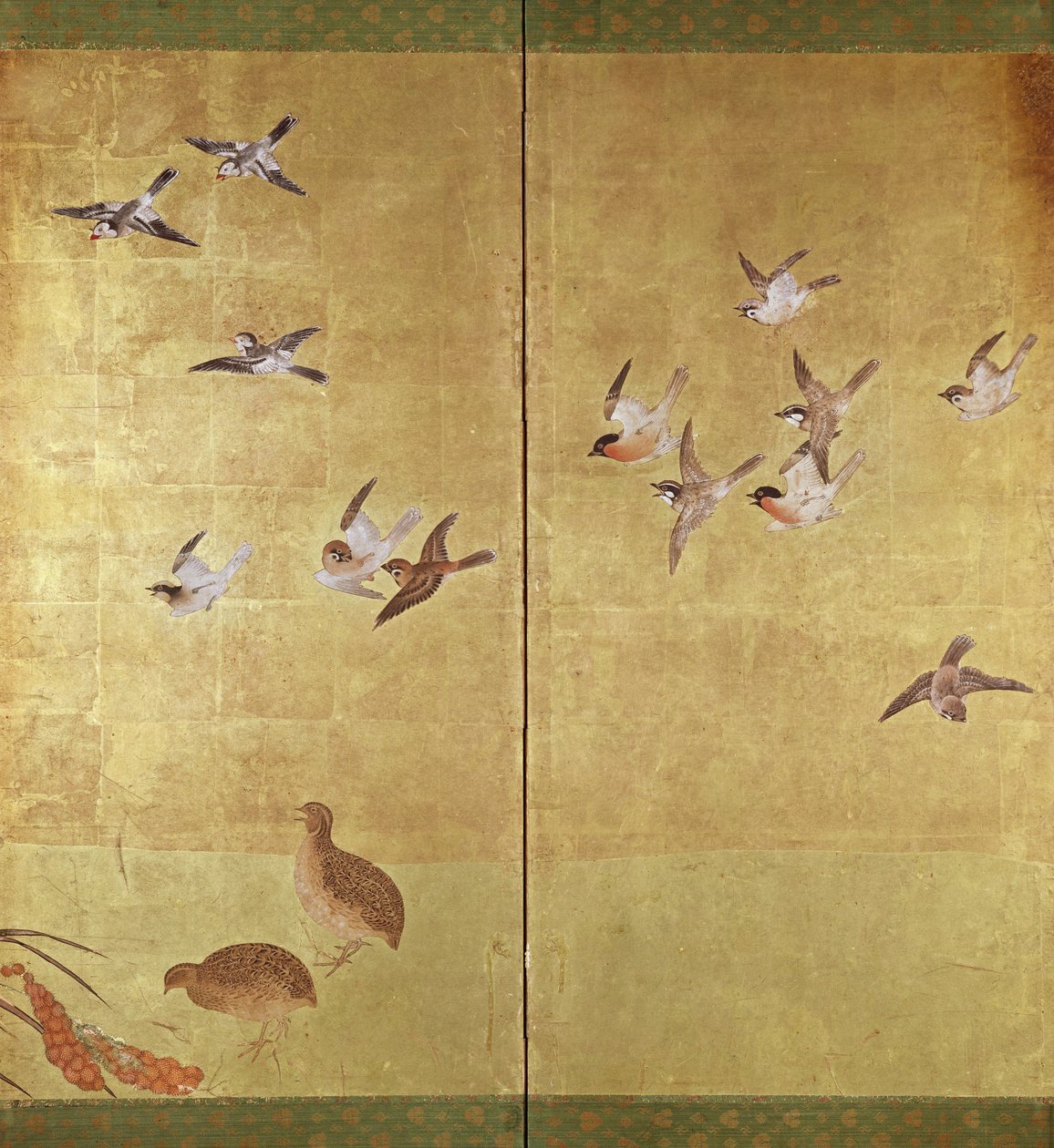 秋小米 作者 狩野山乐