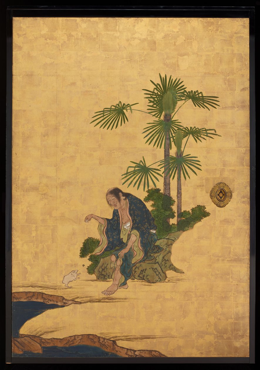 道教神仙，c.1647（墨水，颜色和黄金在纸上） 作者 卡诺·三雪