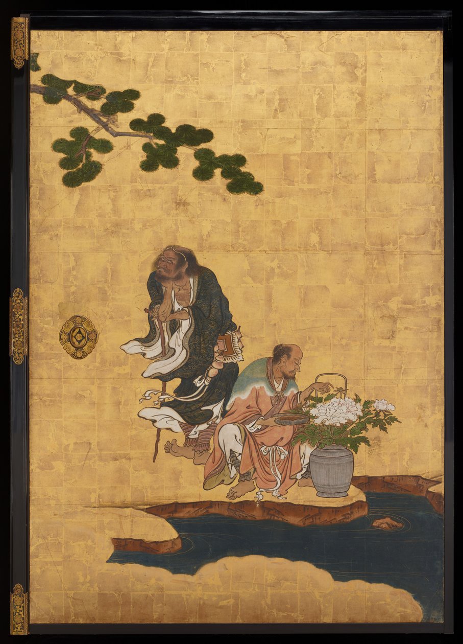 道教神仙，c.1647（墨水，颜色和黄金在纸上） 作者 卡诺·三雪