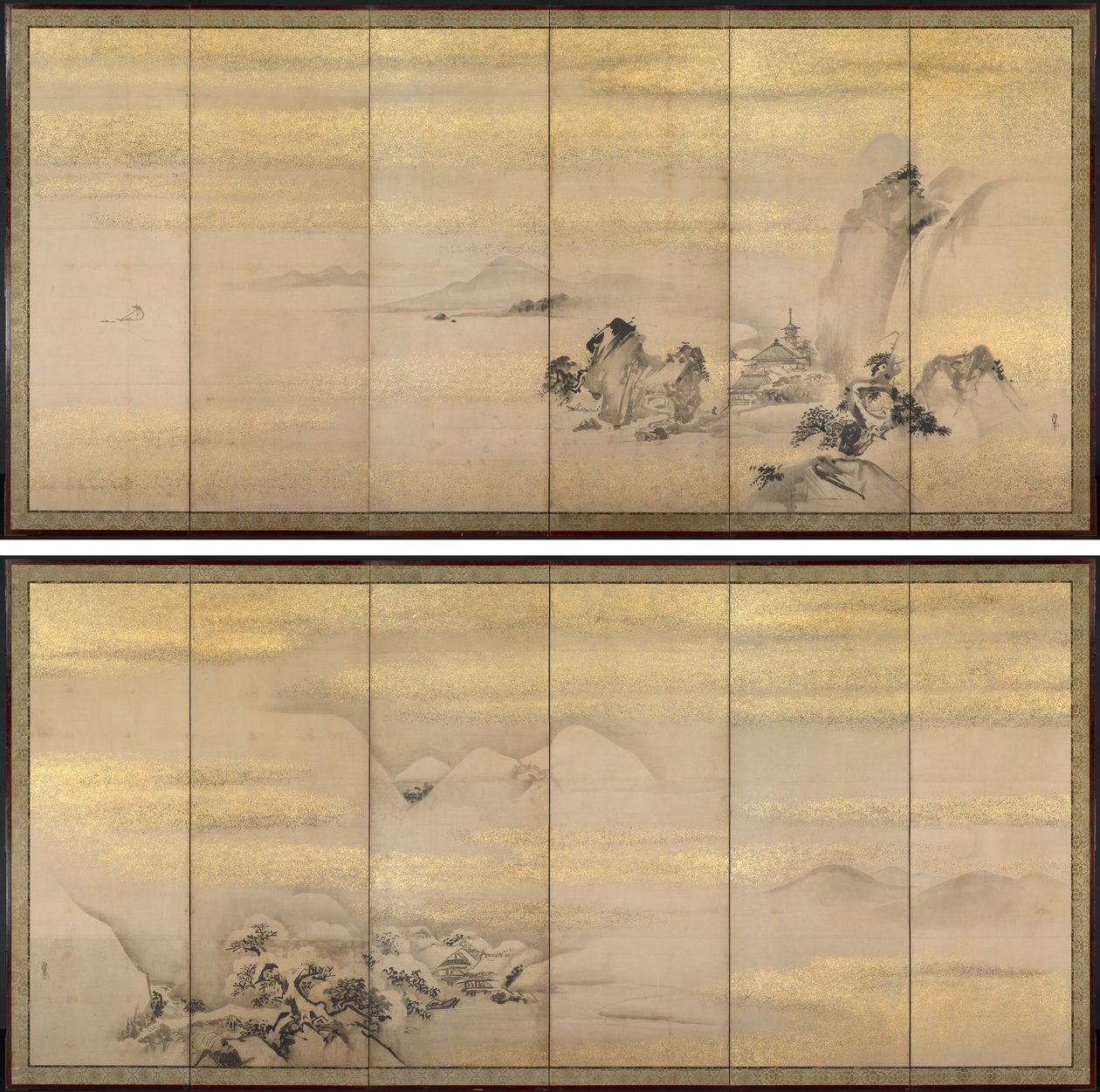 夏季和冬季的景观 作者 卡诺直信