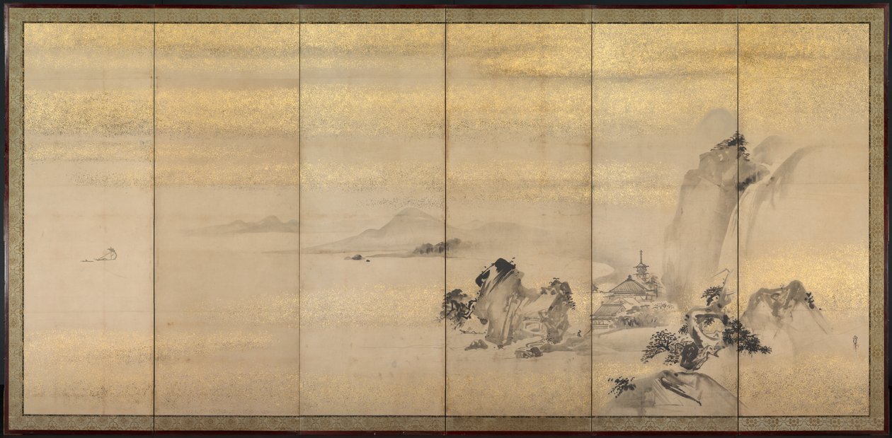 1600年代的夏季和冬季风景。 作者 卡诺直信
