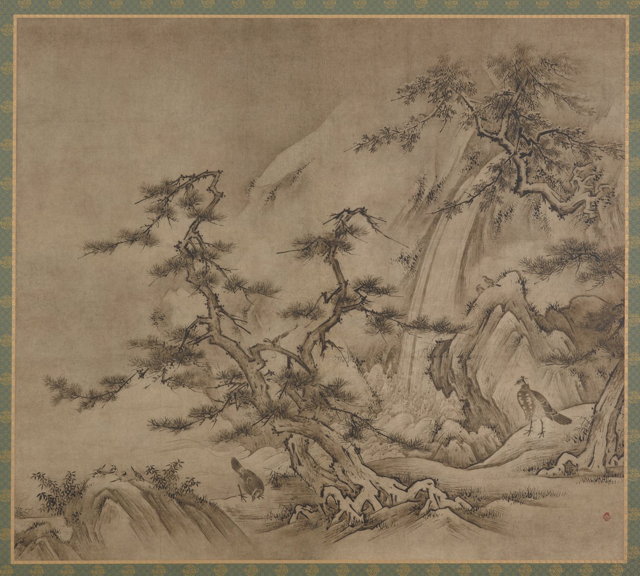 风景，室町时期，1519-1592年。 作者 鹿正荣