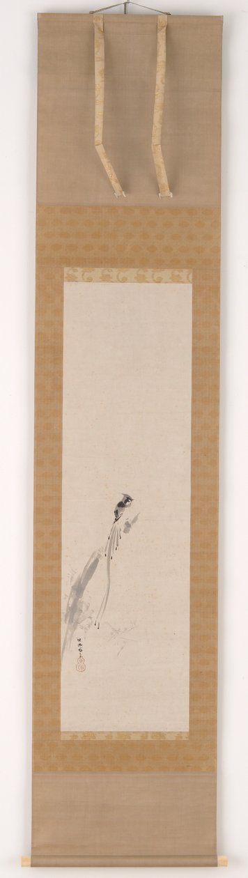 树桩上的鸟，江户时代，17世纪。 作者 鹿野探游