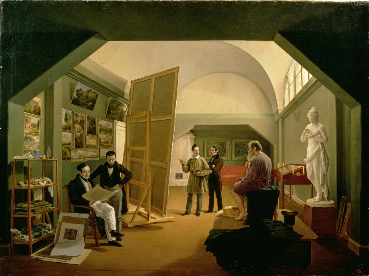 Petr Vasilevich Basin工作室（1793-1877）1833 作者 Alekseevich Zelentsov上尉