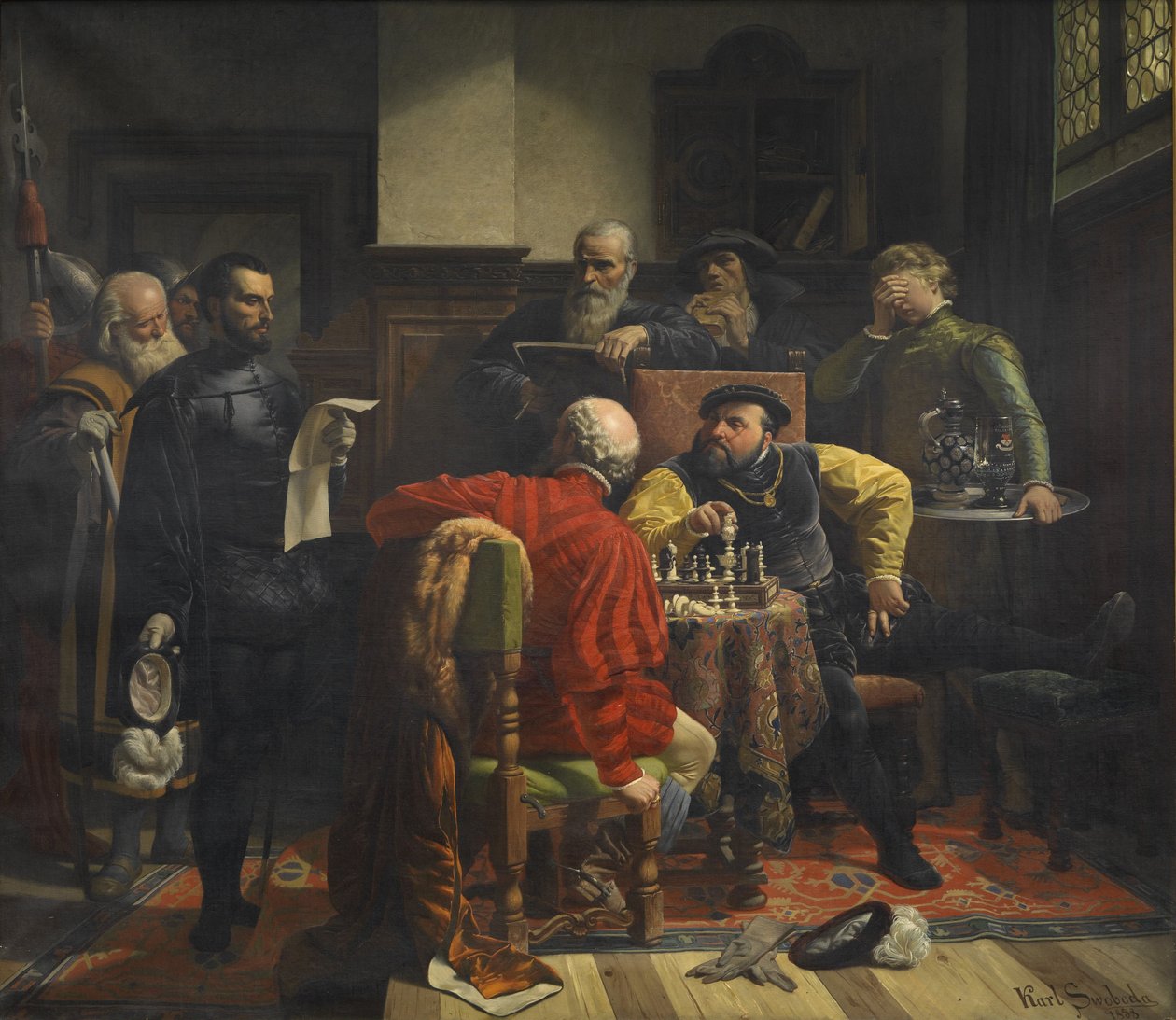 向Johann Friedrich von Sachsen宣判死刑 作者 卡雷尔·斯沃博达（Karel Svoboda）