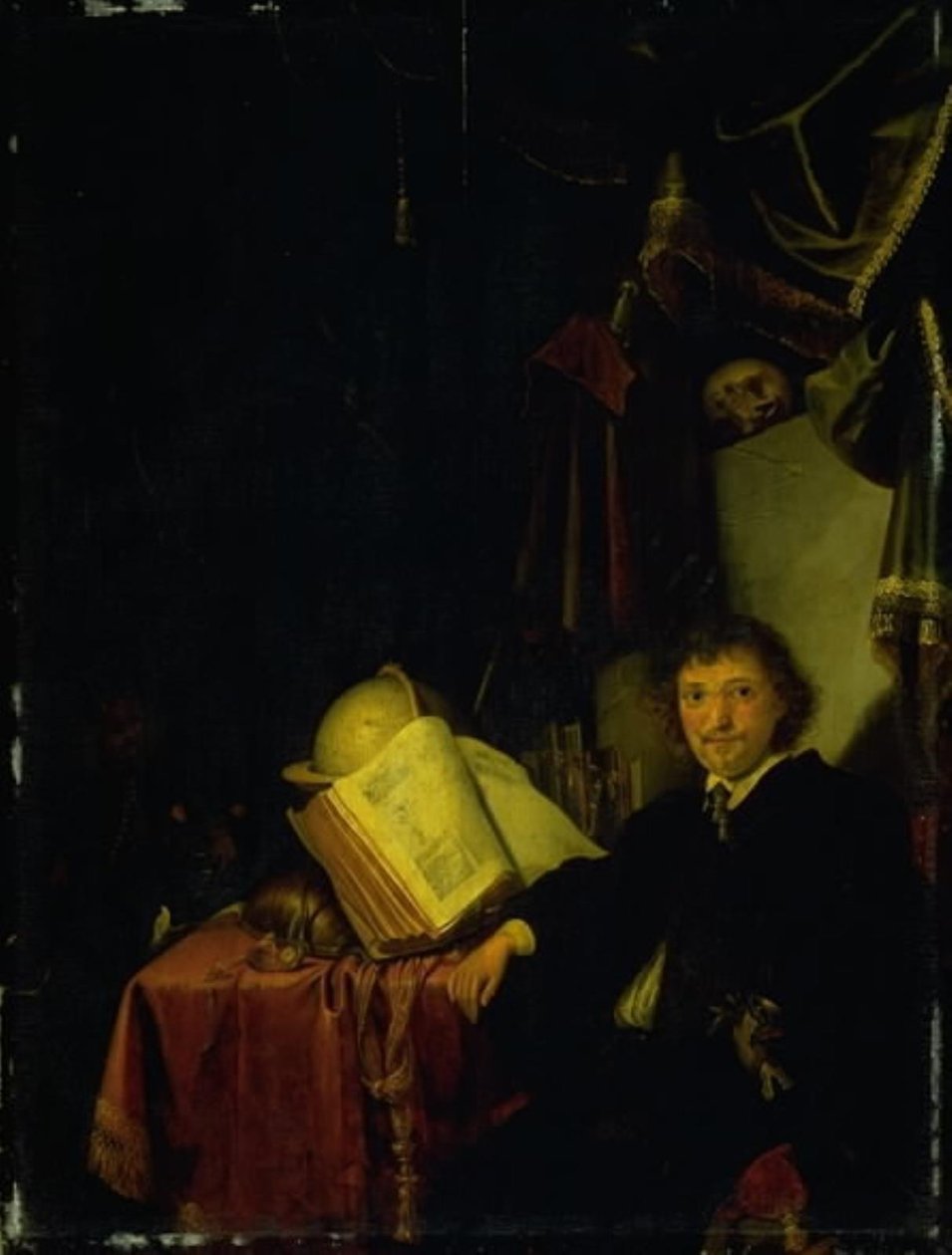 一个人在室内的画像 作者 卡雷尔·斯拉伯特（Karel Slabbaert）