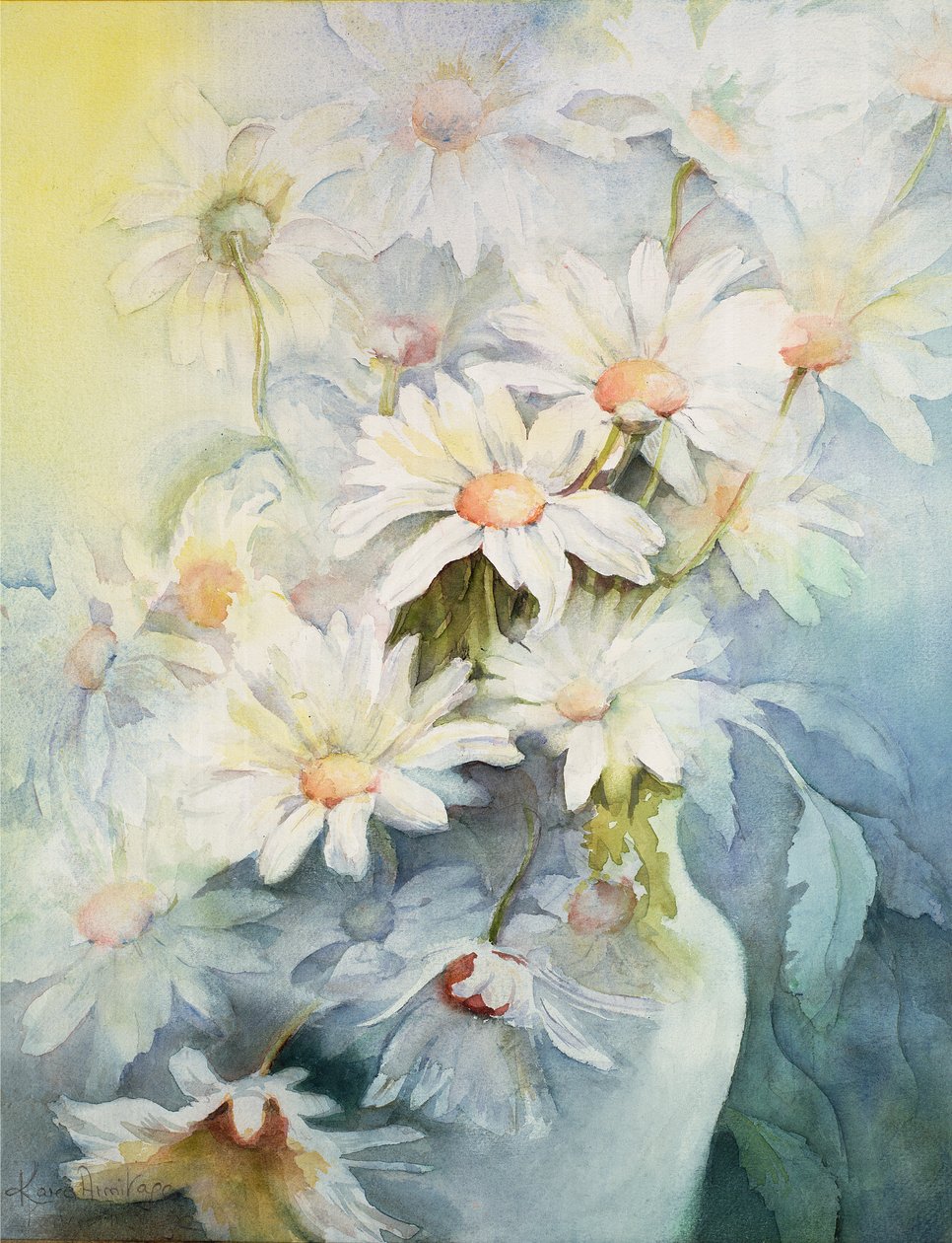 菊花，Snowcap 作者 卡伦·阿米蒂奇（Karen Armitage）