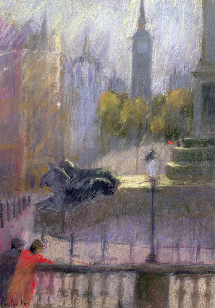 特拉法尔加广场（纸上粉笔画 作者 卡伦·阿米蒂奇（Karen Armitage）