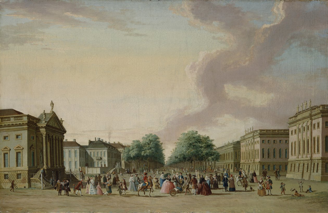 柏林Unter den Linden，1770年 作者 卡尔·弗里德里希·费希海姆