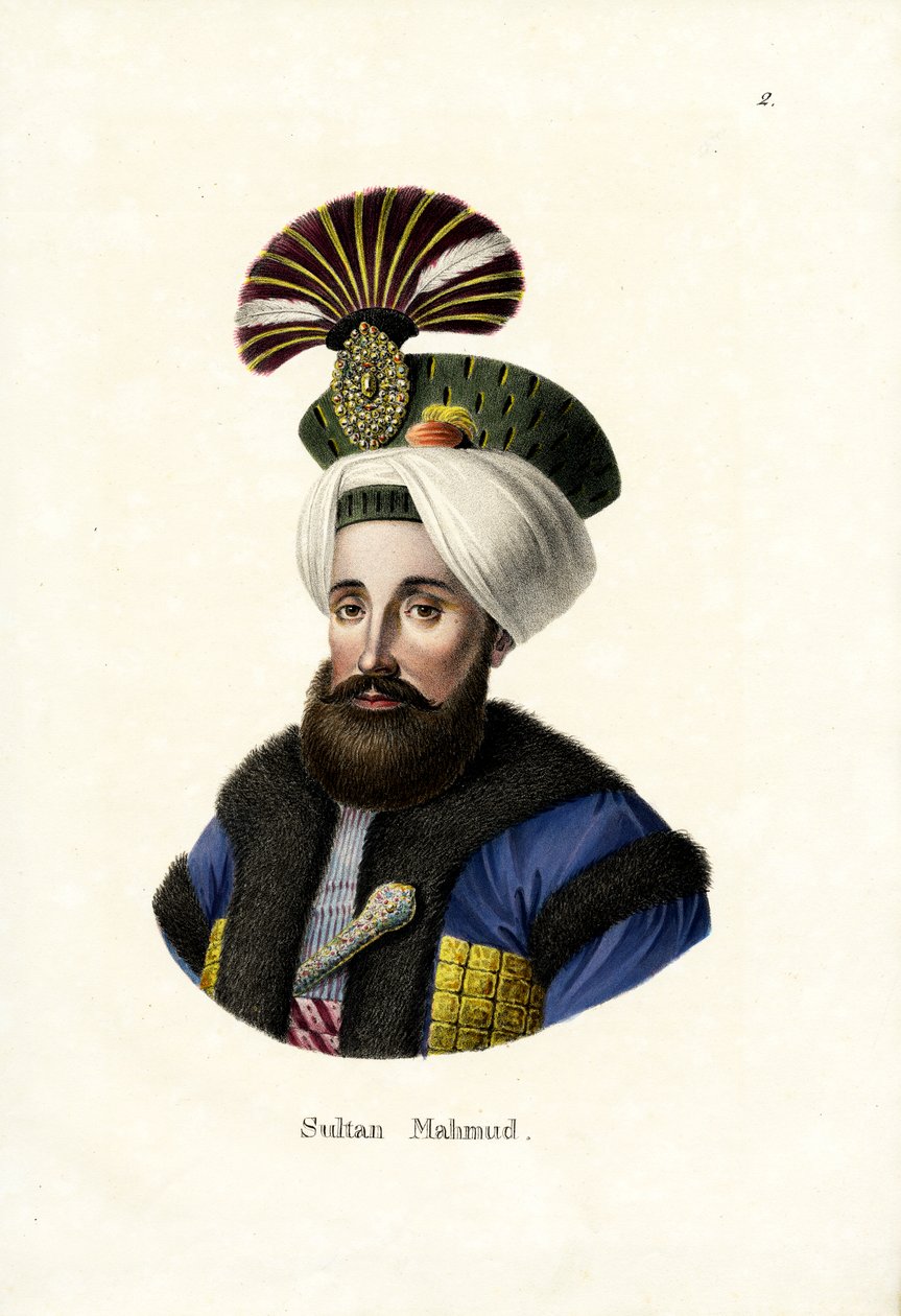 Sultan Mahmud Ii。 （1884-1839），1824 作者 卡尔·约瑟夫·布罗特曼