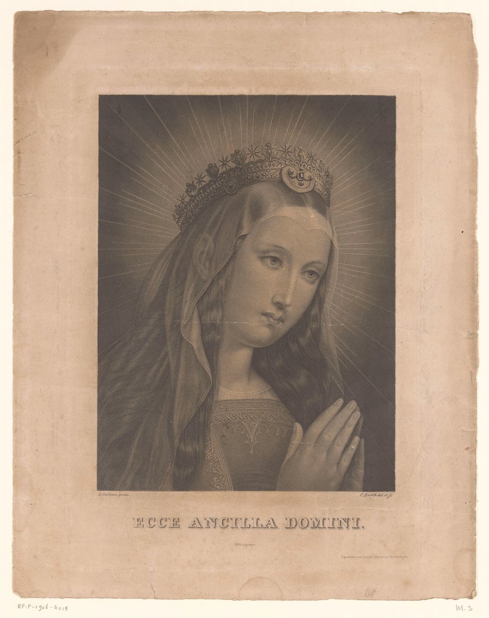 玛丽亚在投标侯丁 Ecce ancilla 域（对象标题） 作者 卡尔·巴特