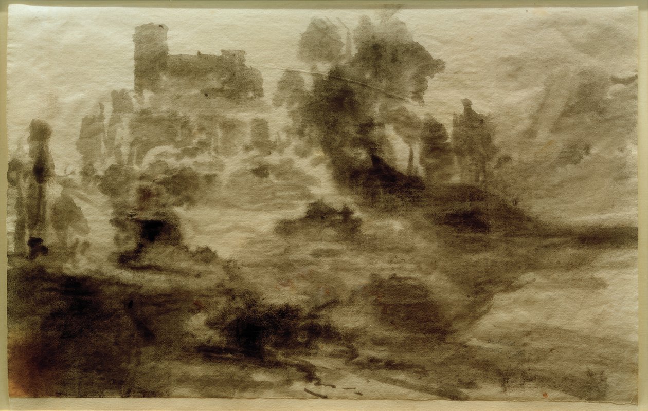 景观与城堡（或教堂） 作者 卡尔布莱臣