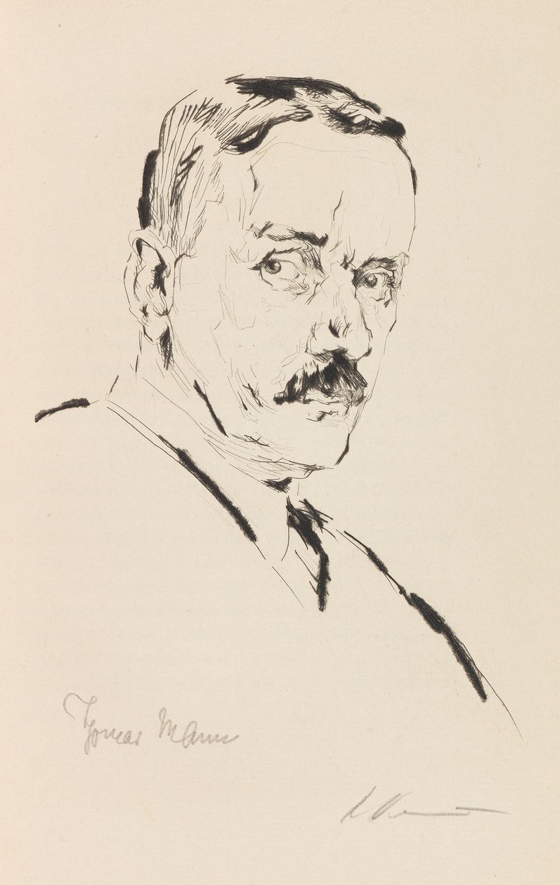 托马斯-曼的肖像 1875-1955年，1924年。 作者 卡尔·丹纳曼