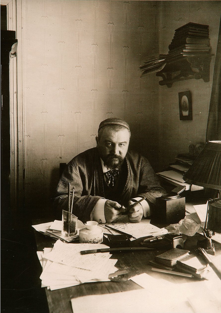 The author Alexander Ivanovich Kuprin (b/w photo) 作者 卡尔·卡洛维奇·布拉