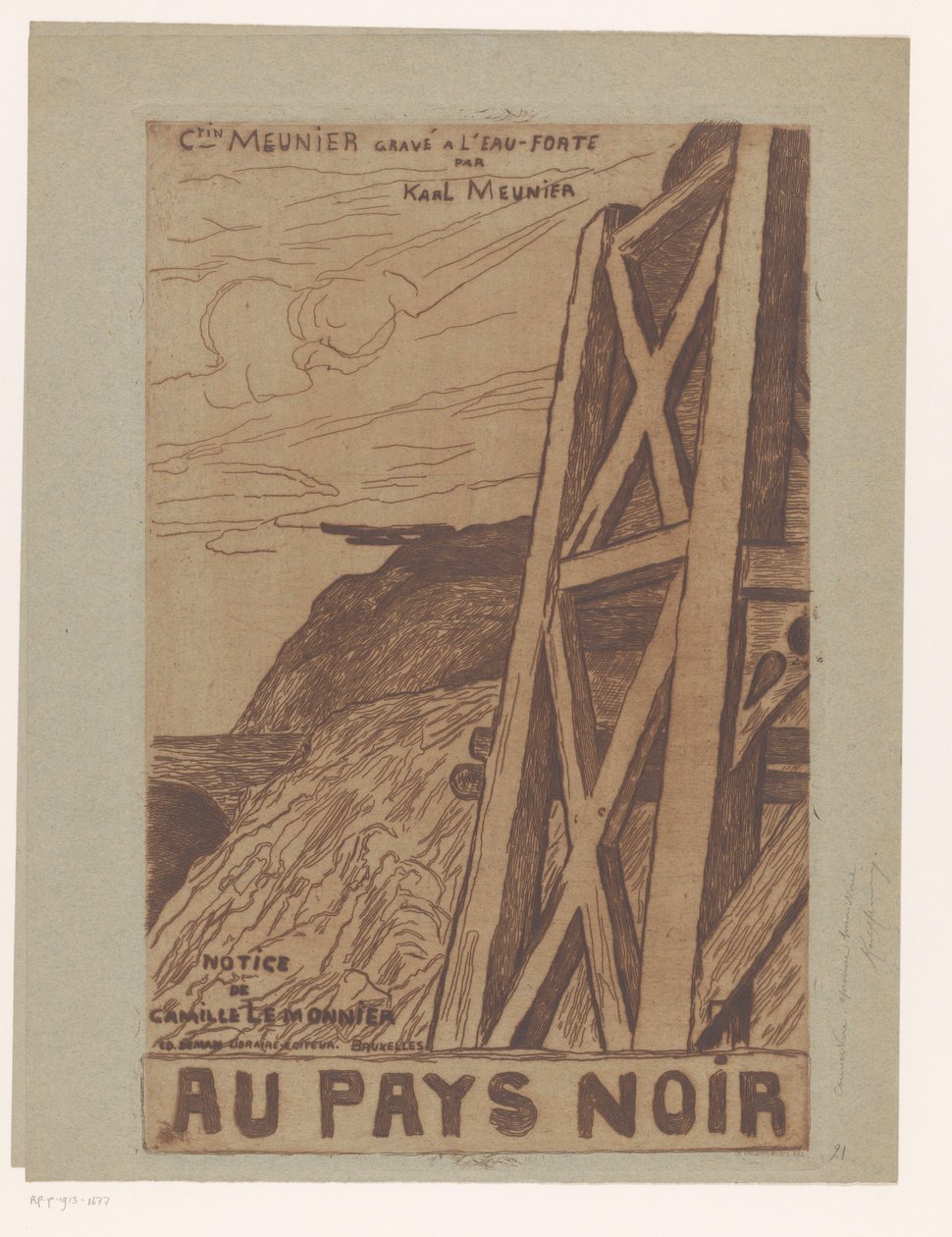 山景与工业建筑
扉页：莱蒙尼尔，《黑土地》，[1885年］ 作者 卡尔·默尼耶