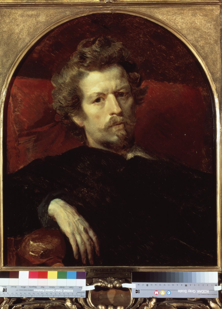 卡尔·帕夫洛维奇·布留洛夫（Karl Pavlovich Briullov，1799-1852）的《自画像》，1848 年，俄罗斯国家博物馆，圣彼得堡 作者 卡尔·巴甫洛维奇·布留洛夫