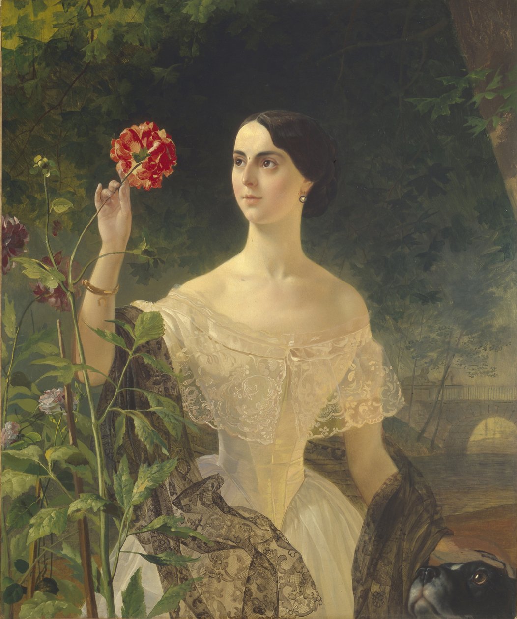 伯爵夫人索菲亚·鲍勃林斯卡娅（Sophia Bobrinskaya）的肖像，萨摩耶洛娃（1797-1866），1849年 作者 卡尔·巴甫洛维奇·布留洛夫