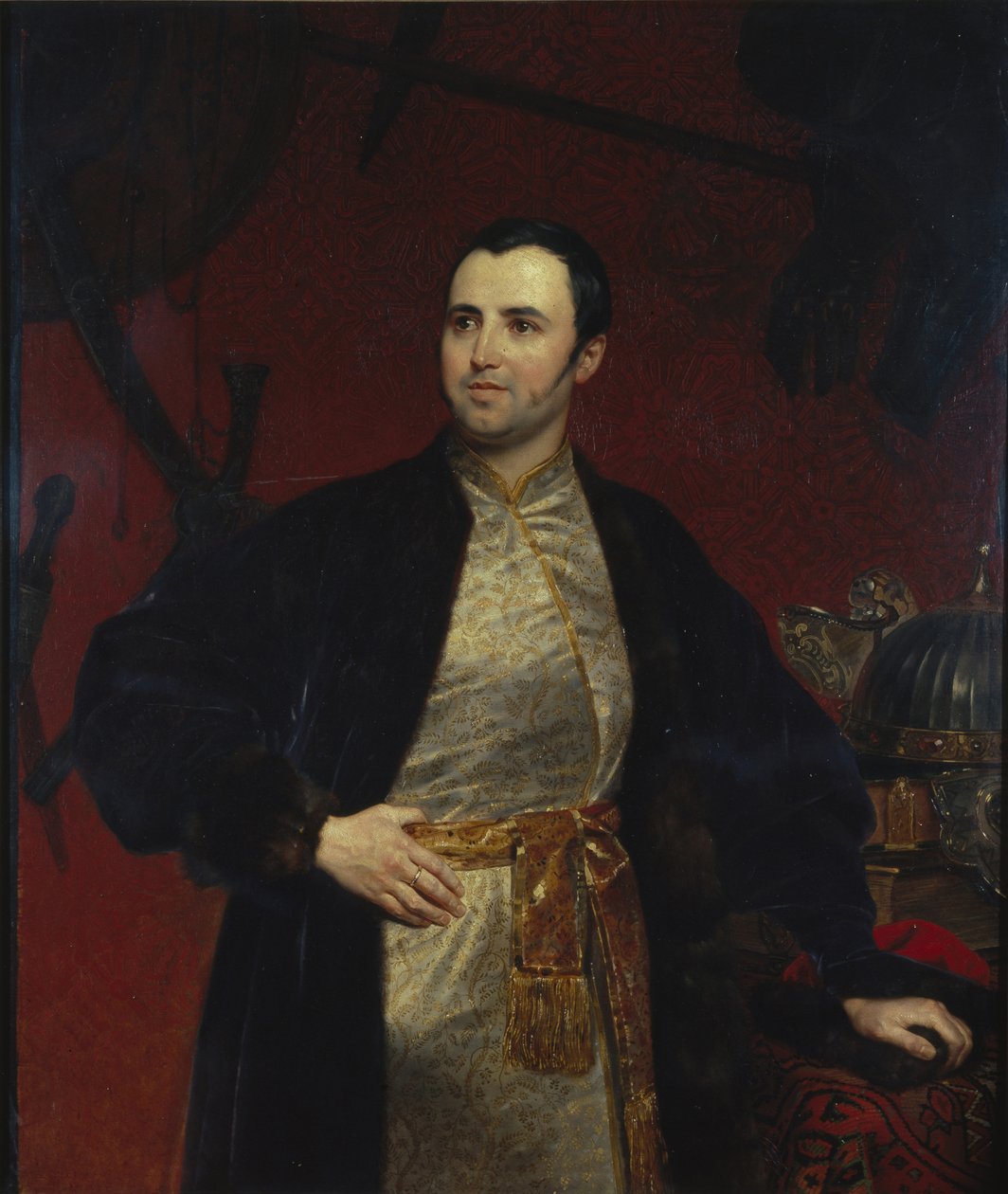 米哈伊尔·安德烈耶维奇·奥博伦斯基王子的肖像1805-1873年，1846年 作者 卡尔·巴甫洛维奇·布留洛夫