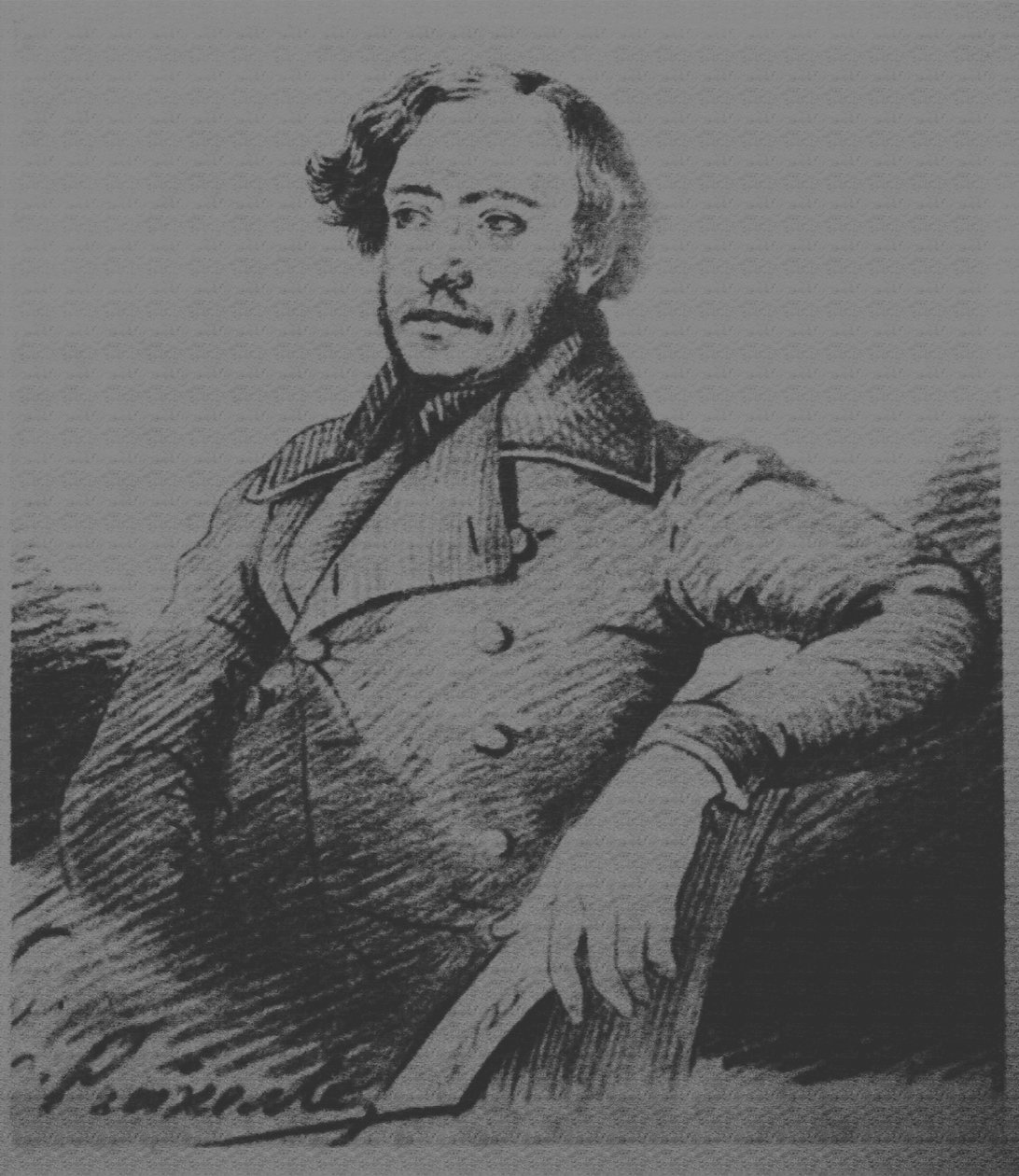 Nikolay Platonovich Ogarev 1813-1877, 约1840年 作者 卡尔·瑞切尔