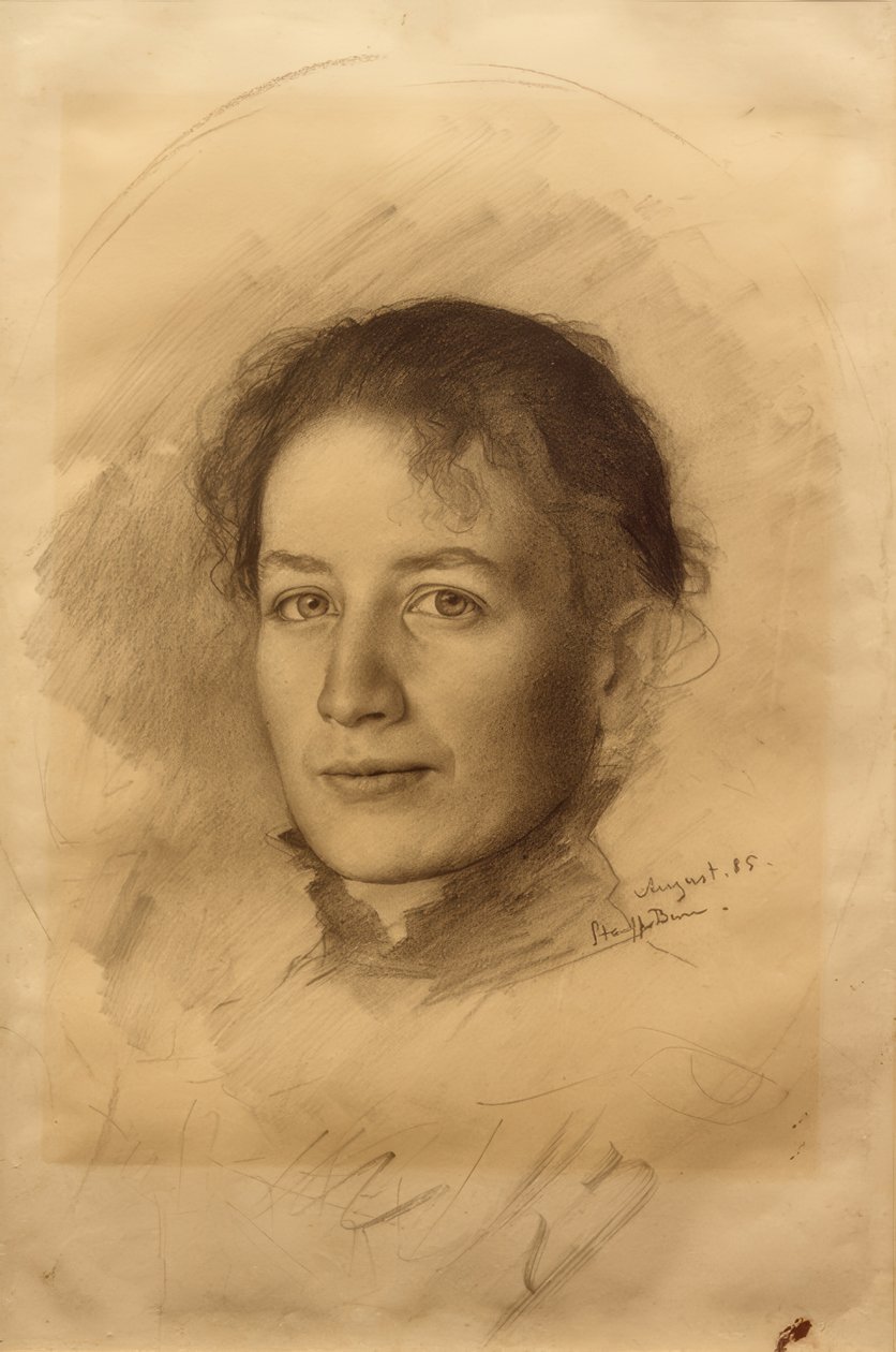 艺术家姐姐玛丽·斯塔夫（Marie Stauffer）的肖像 作者 卡尔·斯塔弗·伯尔尼