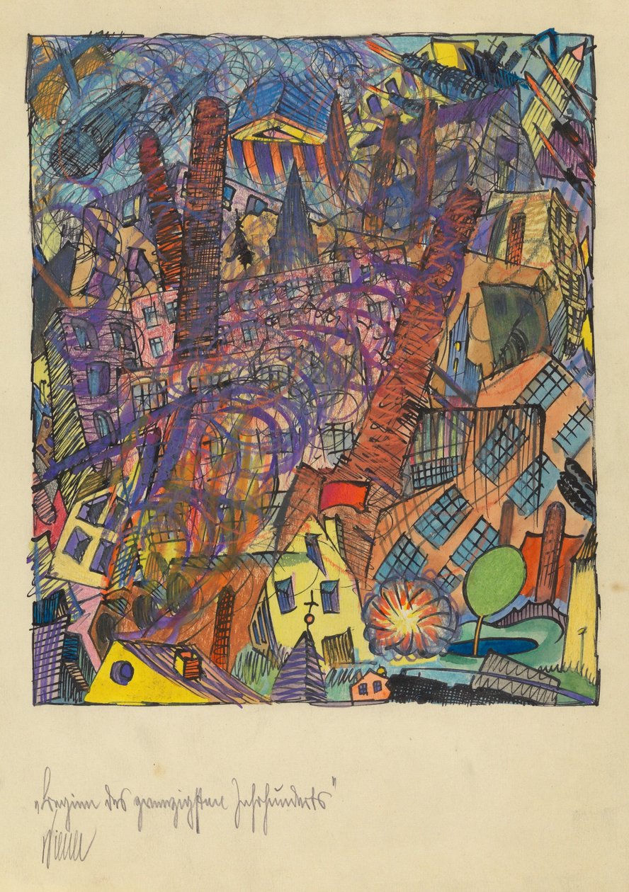 20 世纪初，约 1923 年（水彩和粉彩）) 作者 卡尔·维纳