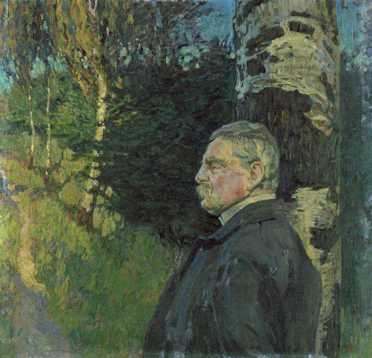 Detlef von Liliencron 肖像 (1844-1909) 1906（布面油画） 作者 卡尔·威廉·亚瑟·伊利斯