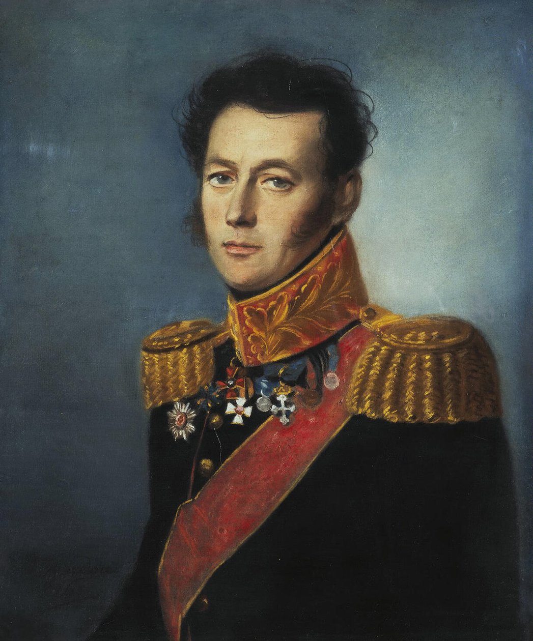 伊凡·斯科贝列夫将军肖像1778-1849年，1826年 作者 卡尔·威廉·巴杜