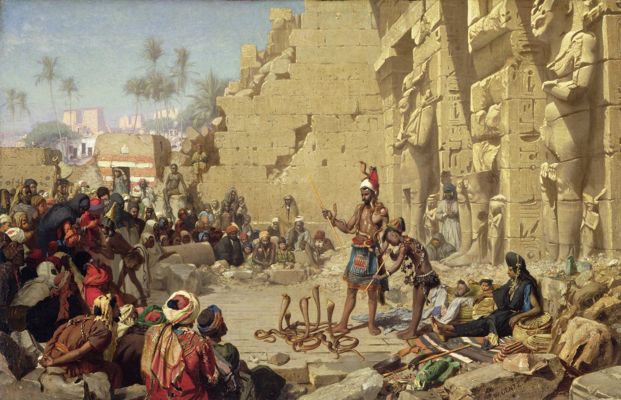 The Snake Charmer，1872 作者 卡尔·威廉·根茨