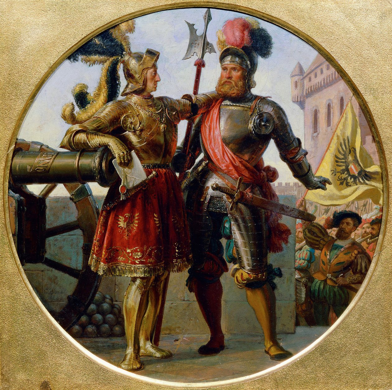 马克西米利安一世皇帝和冯·弗伦斯堡（Georg von Frunsberg），1868年 作者 卡尔·冯·布拉斯