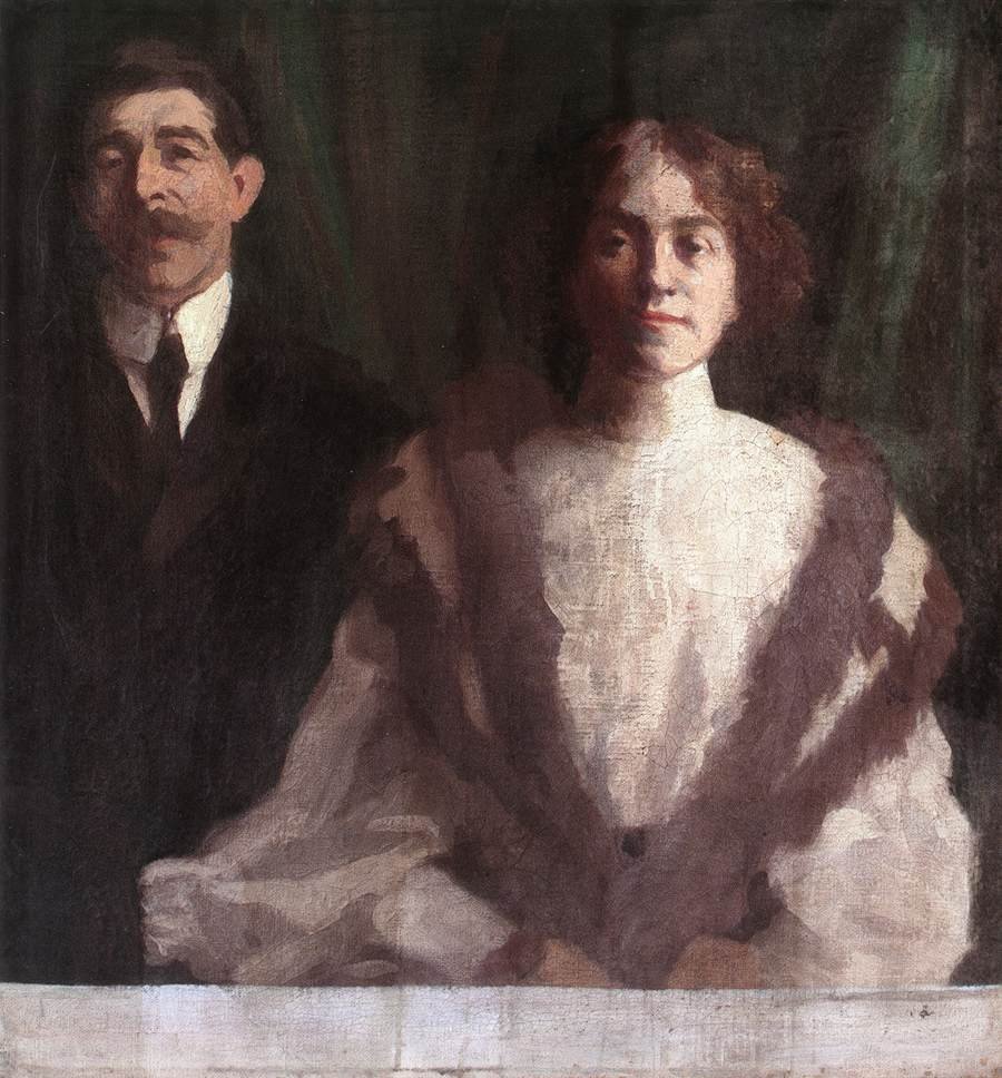 Cezar Herrer和他的妻子在Nagybanya 作者 卡罗莉·费伦奇（KárolyFerenczy）