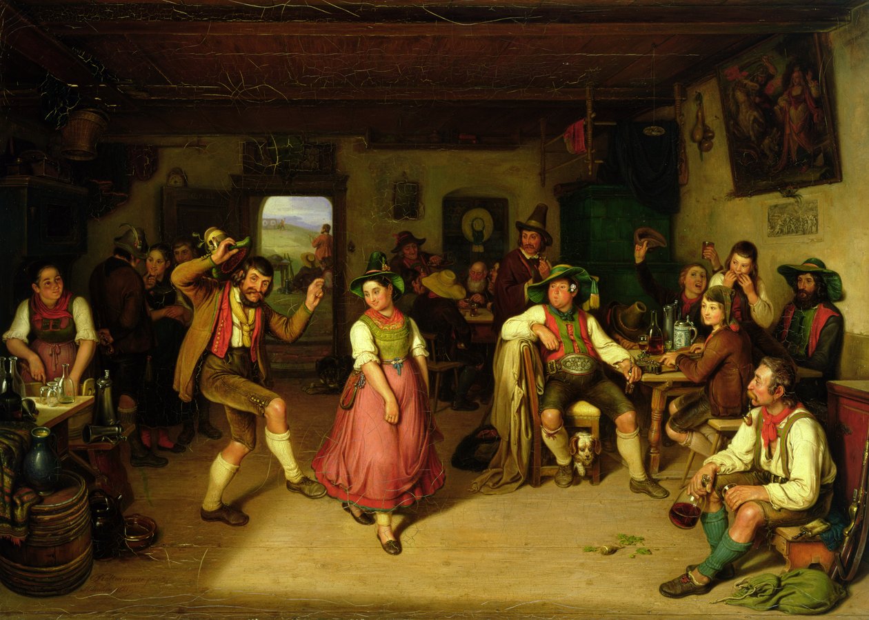 1841年在Oberbayern瞄准射击和跳舞 作者 卡斯珀·卡尔滕莫瑟（Kaspar Kaltenmoser）
