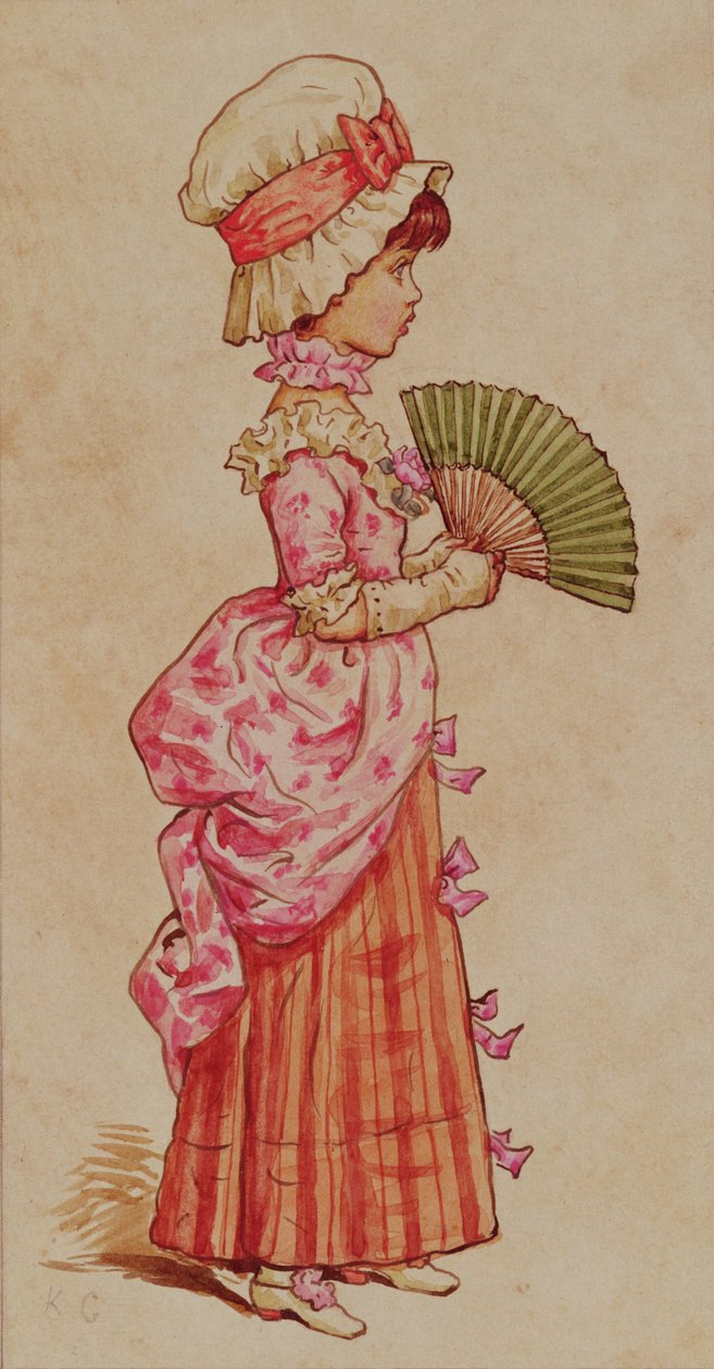 对于舞蹈，1879年“伦敦新闻画报”的“小人物庄园的圣诞节”中的12幅插图之一 作者 凯特·格林威（Kate Greenaway）