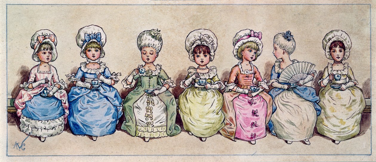 &39;圣的插图情人节&39;，1914年 作者 凯特·格林威（Kate Greenaway）