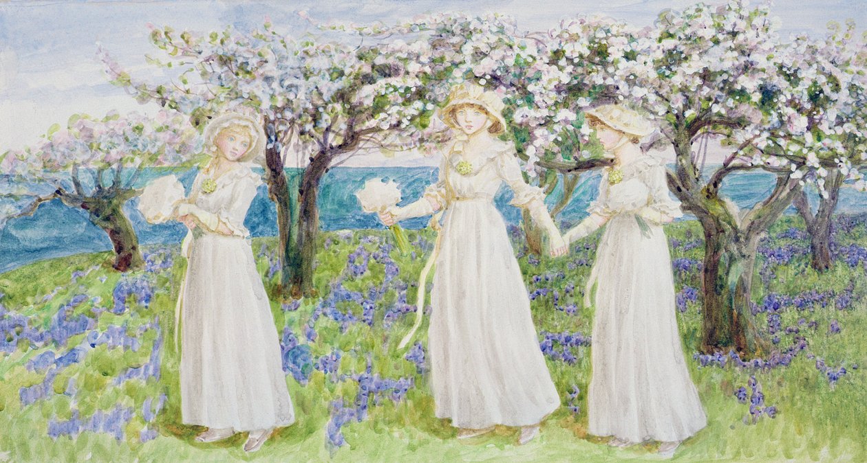 &39;圣的插图情人节&39;，1914年（纸上写着） 作者 凯特·格林威（Kate Greenaway）