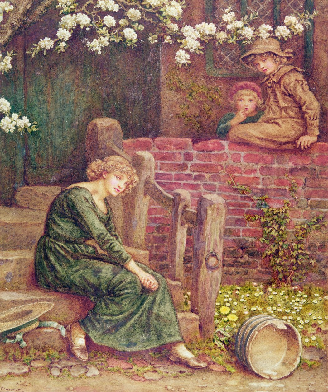 女孩的寓言和她的牛奶桶 作者 凯特·格林威（Kate Greenaway）
