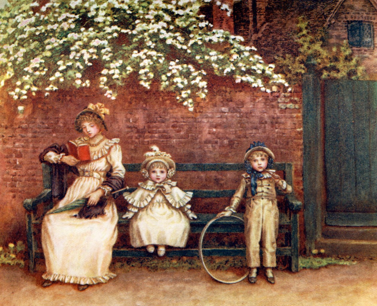 凯特格林纳威的花园座位。 作者 凯特·格林威（Kate Greenaway）