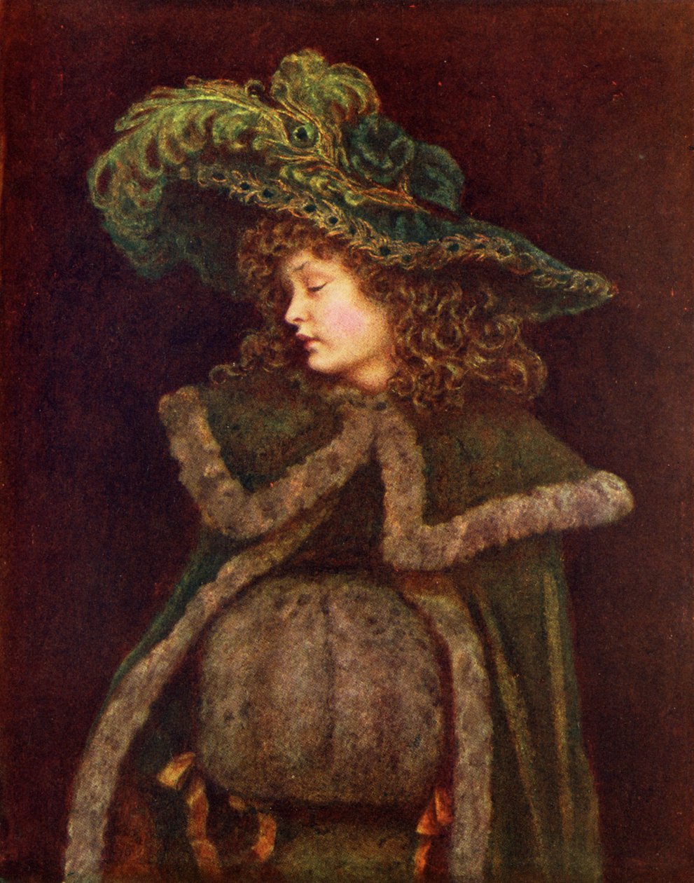 凯特格林纳威的孔雀女孩。 作者 凯特·格林威（Kate Greenaway）
