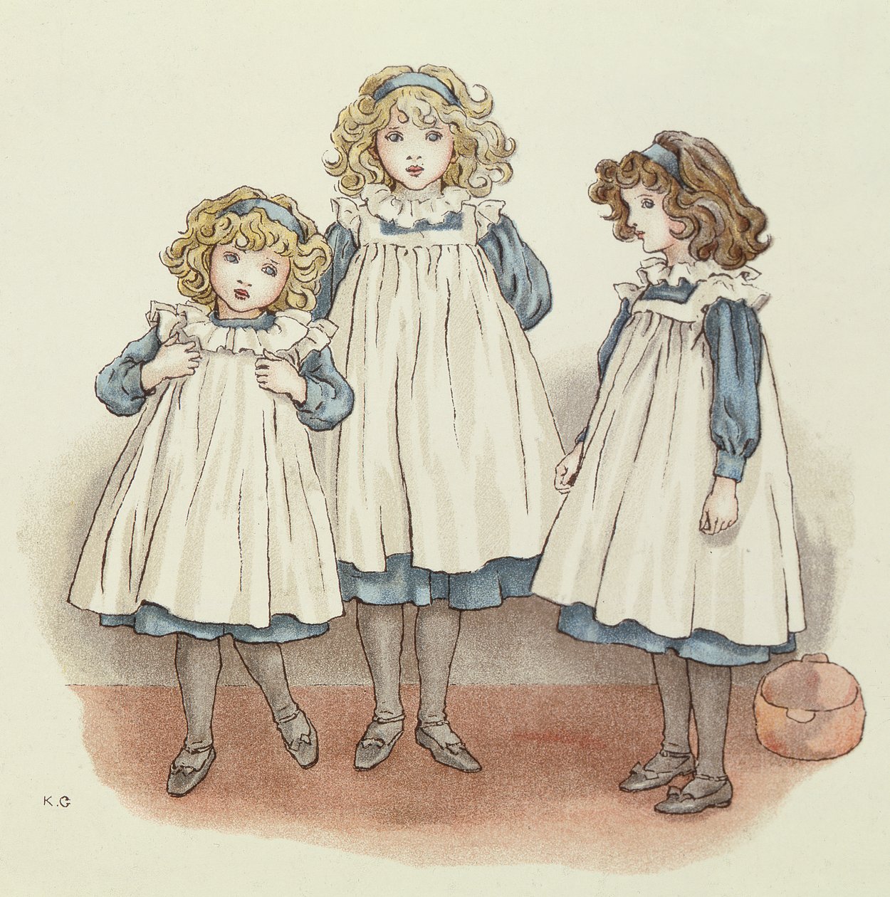 但弗林德斯的脚很冷，从1900年的4月Babys Book of Tunes开始 作者 凯特·格林威（Kate Greenaway）
