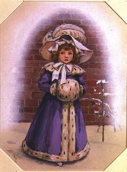 戴围巾的女孩 作者 凯特·格林威（Kate Greenaway）