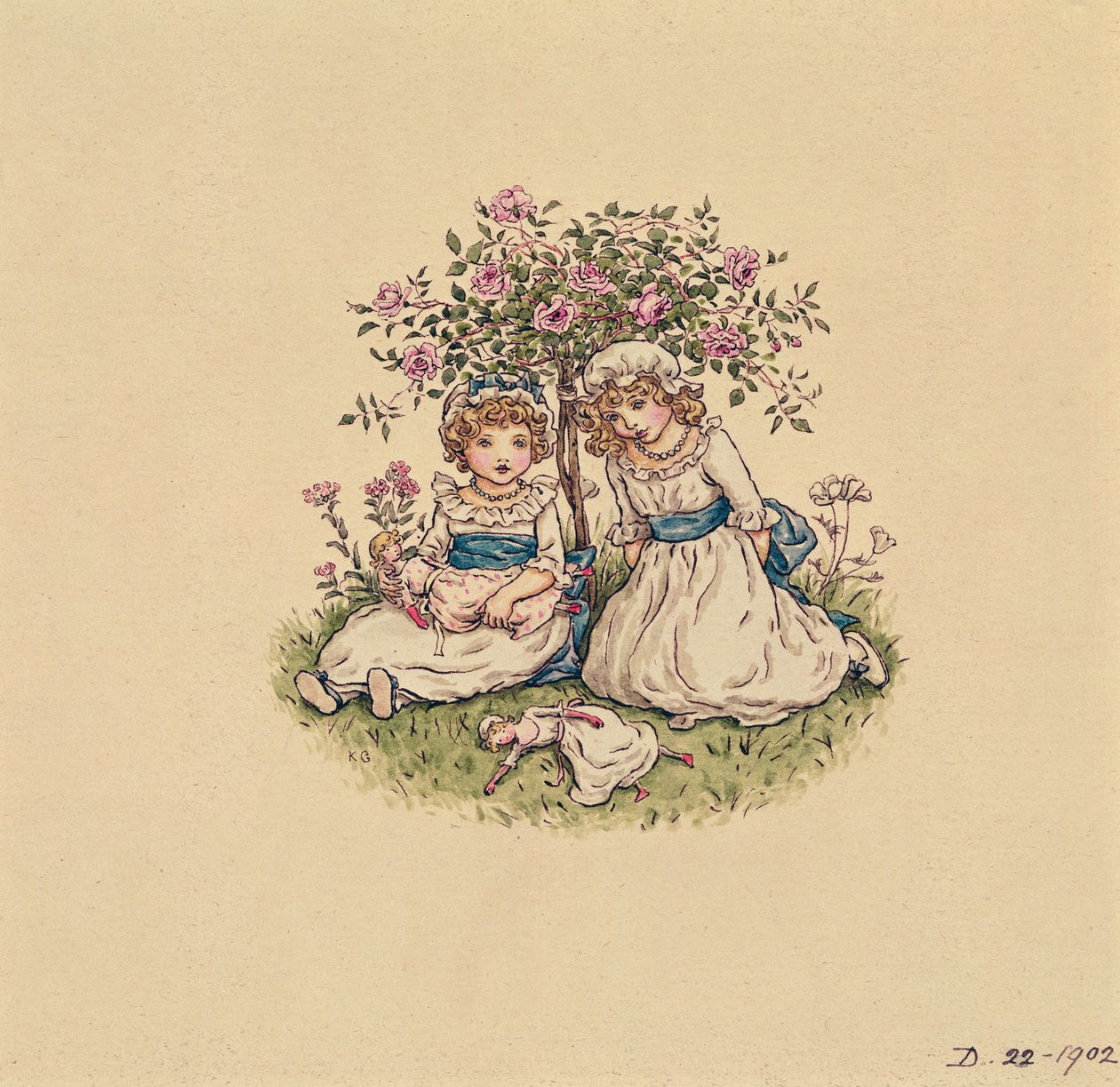 1902年圣情人节的插图（纸上的wc） 作者 凯特·格林威（Kate Greenaway）
