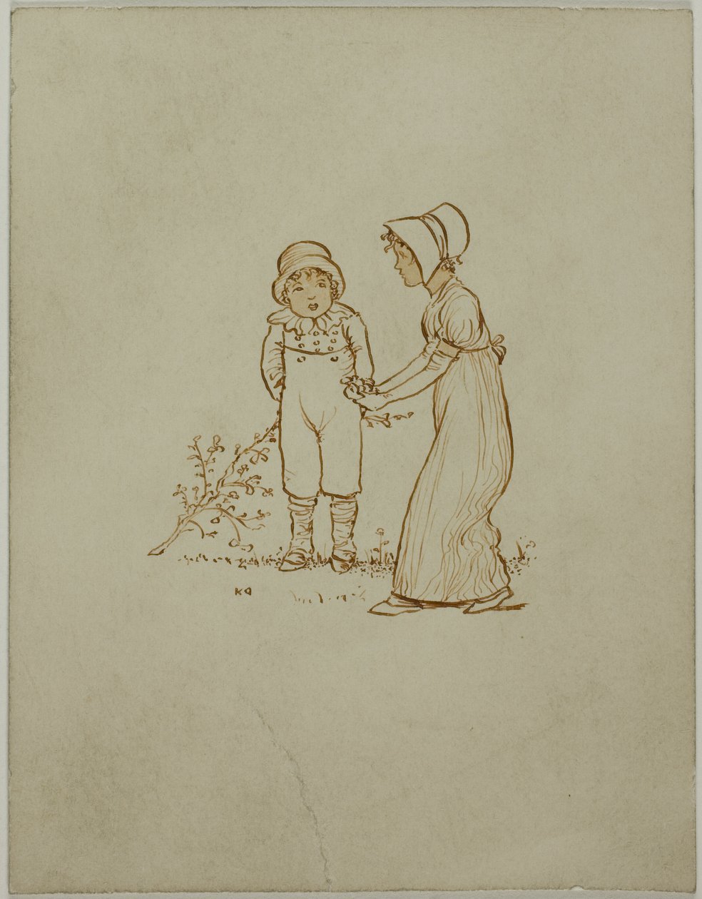 小男孩和小女孩 作者 凯特·格林威（Kate Greenaway）