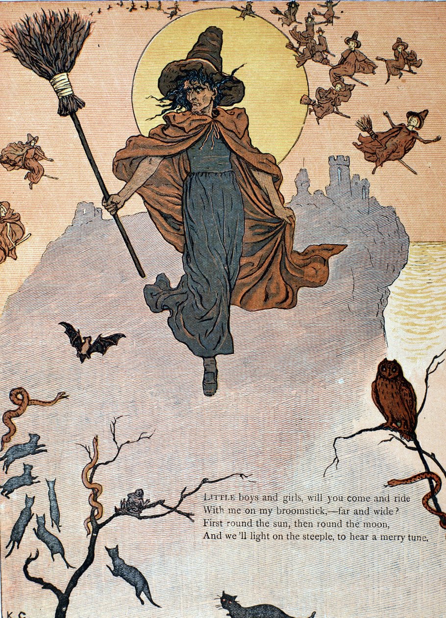 邪恶巫师和动物的安息日 作者 凯特·格林威（Kate Greenaway）